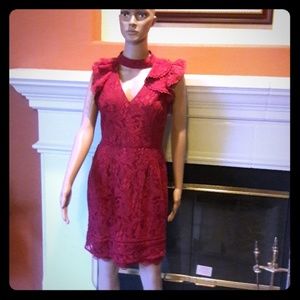 Nice cranberry dress.  Perfect for weddings or eve